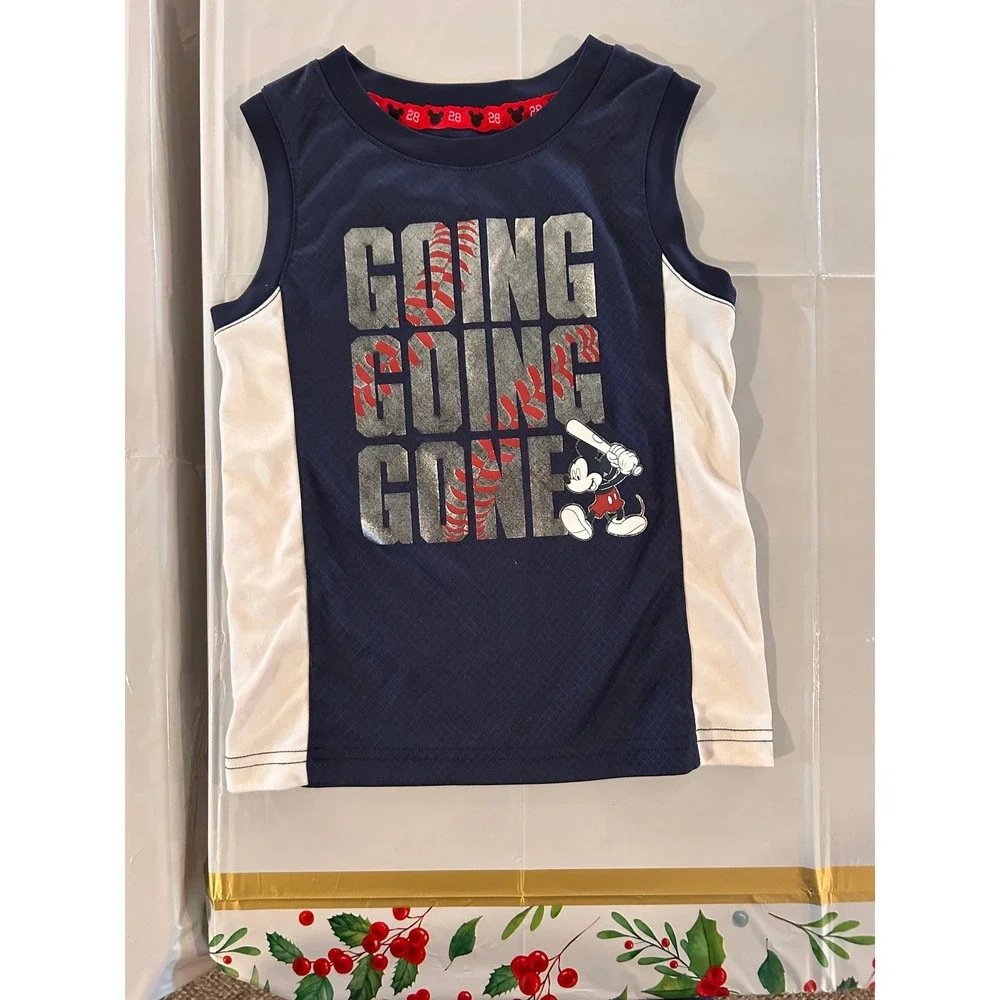 Disney Jumping Beans Mickey Mouse Baseball Tank and Shorts Set Navy Blue 3T